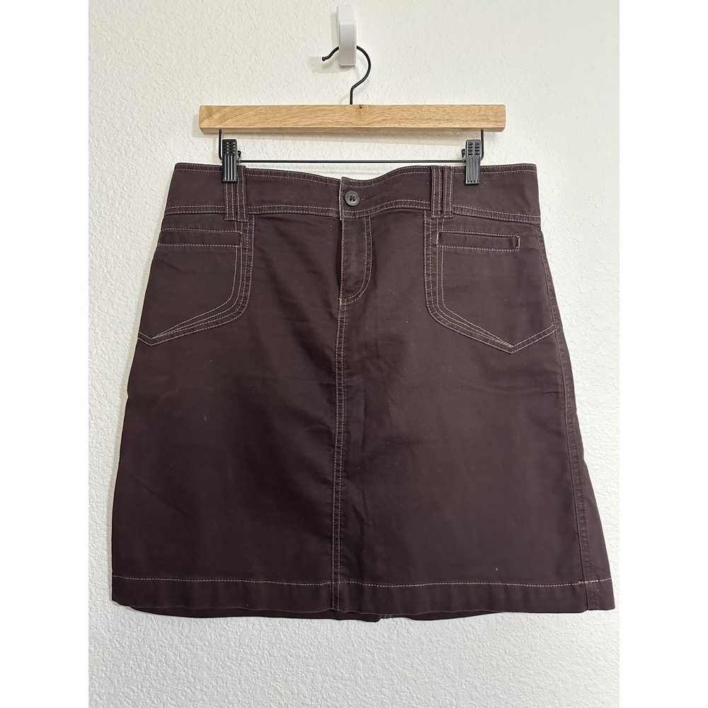 Y2K 2007 Old Navy Mini Skirt Womens Size 10 Brown Short Stretch Cotton